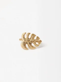 Parfois Anéis*Anel Com Folha | Dourado