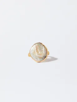 Parfois Anéis*Anel Com Pérola De Água Doce | Dourado