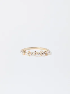 Parfois Bijuteria Delicada|Anéis*Anel Com Pérolas | Dourado
