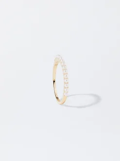 Parfois Bijuteria Delicada|Anéis*Anel Com Pérolas | Dourado