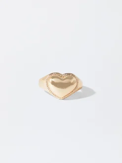 Parfois Anéis*Anel Com Coração | Dourado