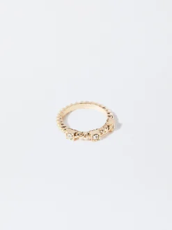 Parfois Anéis*Anel Com Cristais | Dourado