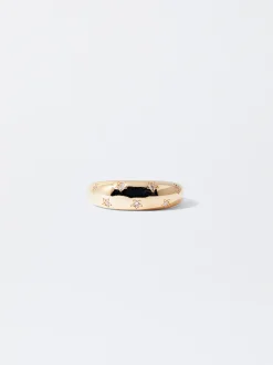 Parfois Bijuteria Delicada|Anéis*Anel Com Cristais | Dourado