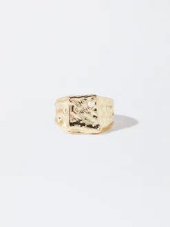 Parfois Anéis*Anel Com Pérola | Dourado