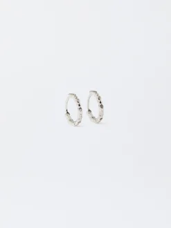 Parfois Prata 925*Argolas De Prata 925 Com Zircónias | Prateado