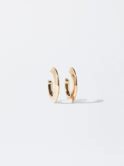 PARFOIS Brincos*Argolas Douradas | Dourado