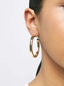 Parfois Básicos|Brincos*Argolas Médias Prateadas Prateado | Dourado