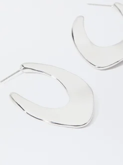 PARFOIS Brincos*Argolas Prateadas | Prateado