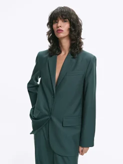Parfois Blazers e Casacos*Blazer Com Lã Preto | Azul