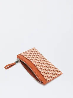 Parfois Porta-moedas*Bolsa Para Moedas Estampada Preto | Laranja