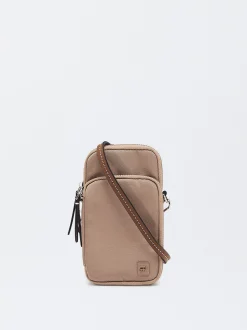 Parfois Acessórios Telemóvel|Básicos*Bolsa Para Telemóvel De Nylon Preto | Camel