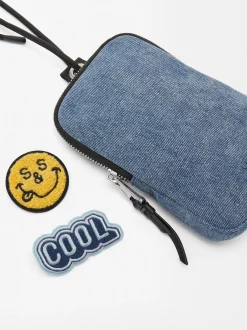 Parfois Acessórios Telemóvel|Bolsas para Telemóvel*Bolsa Para Telemóvel Denim Pins Amovíveis | Azul