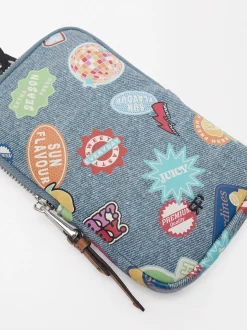 Parfois Acessórios Telemóvel|Bolsas para Telemóvel*Bolsa Para Telemóvel Denim Estampada | Azul