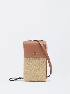Parfois Acessórios Telemóvel|Bolsas para Telemóvel*Bolsa Para Telemóvel Efeito Palha | Bege