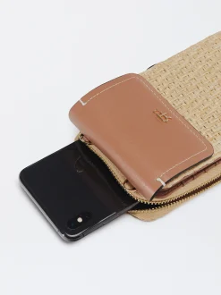 Parfois Acessórios Telemóvel|Bolsas para Telemóvel*Bolsa Para Telemóvel Efeito Palha | Bege