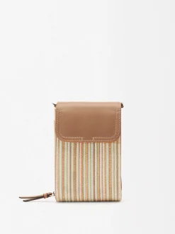 Parfois Acessórios Telemóvel|Bolsas para Telemóvel*Bolsa Para Telemóvel Efeito Palha Natural | Camel