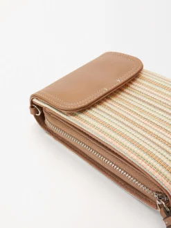 Parfois Acessórios Telemóvel|Bolsas para Telemóvel*Bolsa Para Telemóvel Efeito Palha Natural | Camel