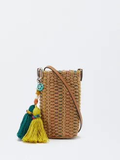 Parfois Acessórios Telemóvel|Bolsas para Telemóvel*Bolsa Para Telemóvel Efeito Palha Natural | NC