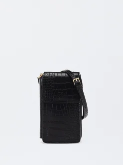 Parfois Acessórios Telemóvel|Bolsas para Telemóvel*Bolsa Para Telemóvel Gravado Animal Bege | Preto