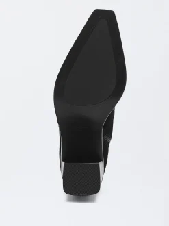 Parfois Pele|Botas e Botins*Botins De Pele Cowboy | Preto