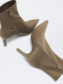 Parfois Botas e Botins*Botins Tecido Elástico Preto | Castanho