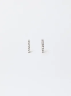 Parfois Prata 925*Brincos De Prata 925 Com Cristais | Prateado
