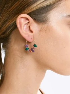 PARFOIS Brincos*Brincos Dourados Com Missangas | Multicor