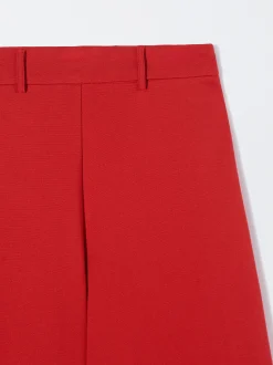 Parfois Básicos|Calças*Calças Com Presilhas Bege | Vermelho
