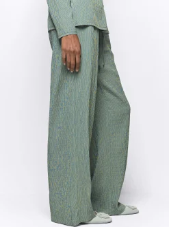 Parfois Básicos|Calças*Calças Fluidas Ajustáveis Com Cordão | Azul
