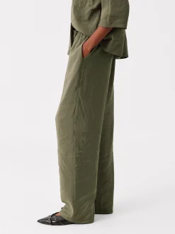Parfois Básicos|Calças*Calças Fluidas Ajustáveis Com Cordão | Verde