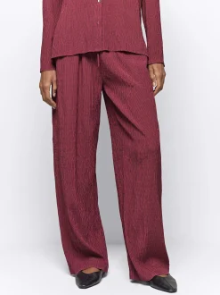 Parfois Básicos|Calças*Calças Fluidas Ajustáveis Com Cordão Azul | Rosa