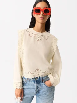 Parfois Camisas*Camisa Algodão Bordados | Branco