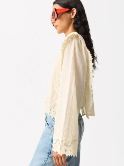 Parfois Camisas*Camisa Algodão Bordados | Branco