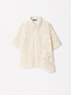 Parfois Camisas*Camisa Algodão Crochet | Cru