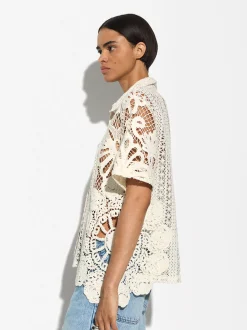 Parfois Camisas*Camisa Algodão Crochet | Cru