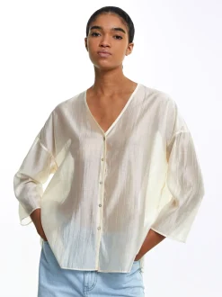 Parfois Básicos|Camisas*Camisa De Lyocell | Cru