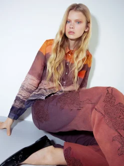 Parfois Camisas*Camisa Estampada Azul | Laranja