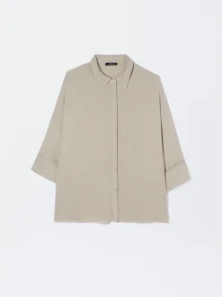 Parfois Básicos|Camisas*Camisa Fluida Com Botões Azul | Cinzento