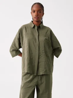 Parfois Básicos|Camisas*Camisa Fluida Com Botões | Verde