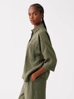 Parfois Básicos|Camisas*Camisa Fluida Com Botões | Verde