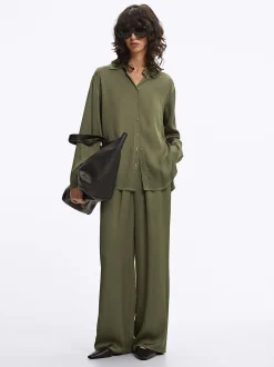 Parfois Básicos|Camisas*Camisa Fluida | Verde