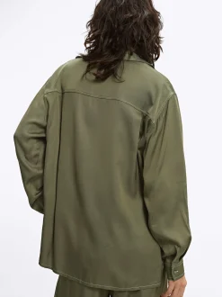 Parfois Básicos|Camisas*Camisa Fluida | Verde