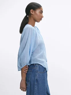 Parfois Básicos|Camisas*Camisa Manga Abaloada | Azul