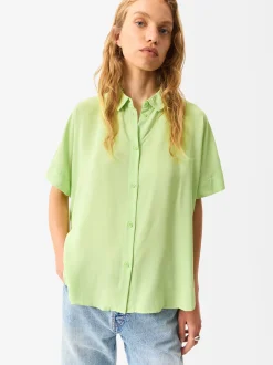 Parfois Camisas|Básicos*Camisa Manga Curta Com Botões | Amarelo