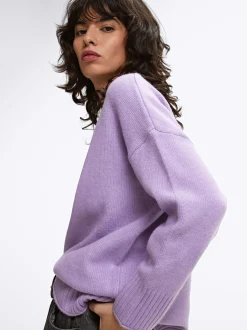 Parfois Básicos|Malha*Camisola De Malha Com Lã Lilás | Lil&aacute;s