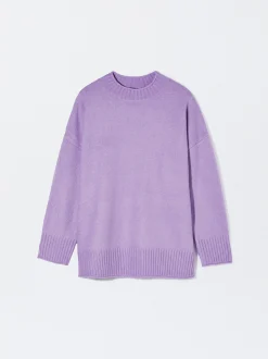 Parfois Básicos|Malha*Camisola De Malha Com Lã Lilás | Lil&aacute;s