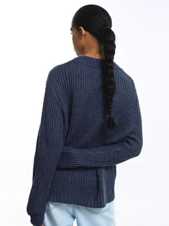 Parfois Básicos|Malha*Camisola De Malha Com Lã Preto | Azul