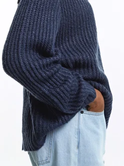 Parfois Básicos|Malha*Camisola De Malha Com Lã Preto | Azul