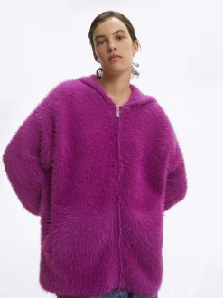Parfois Malha|Camisolas e Cardigan*Cardigan De Malha Efeito Pelo Fúcsia | FÚcsia