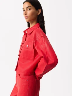 Parfois Blazers e Casacos*Casaco De Ganga | Vermelho